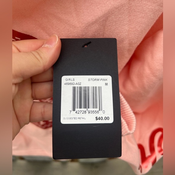 NWT Storm Pink converse size youth M (10-12)‎ hoodie - Picture 6 of 6